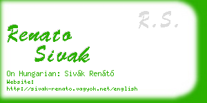 renato sivak business card