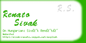 renato sivak business card